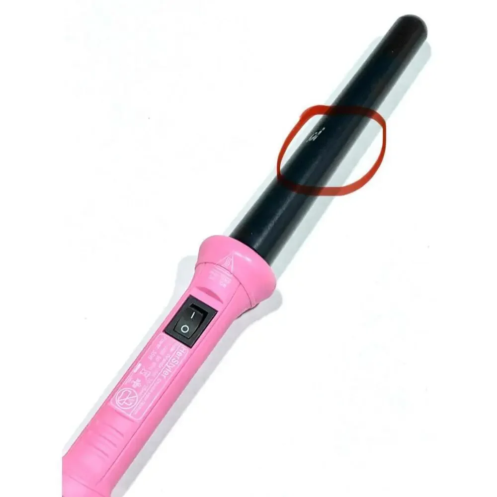 Herstyler Womens Curl Curling Wand Pink And Black Grande Style 18/25mm 35W